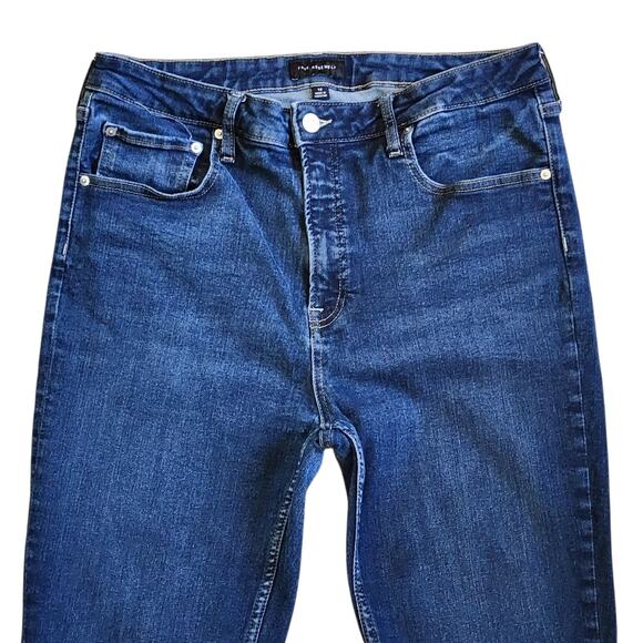 Free Assembly Womens High Rise Skinny Jeans Size 16 Dark Blue Stretch - Picture 3 of 10